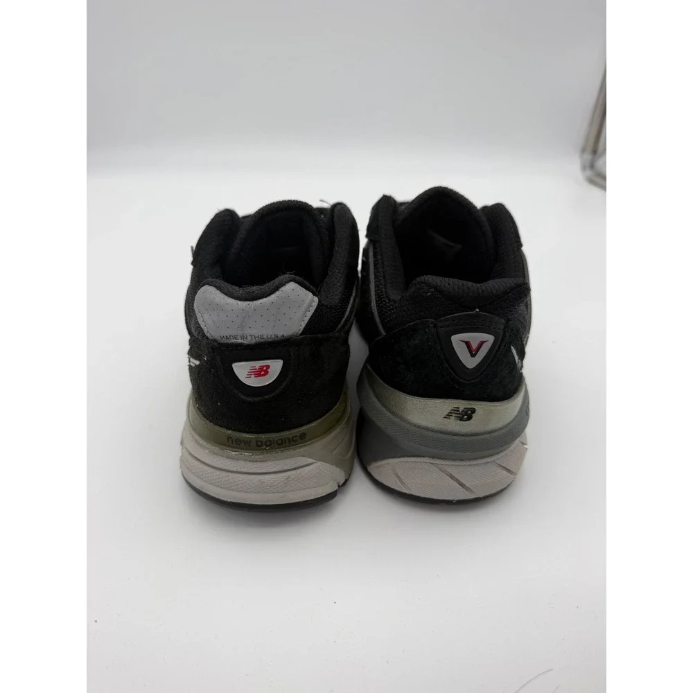 New Balance 990v4 Made in USA Black Suede Mesh Sneakers W990BK4 Womens 7